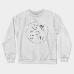 Geo Line Art Crewneck Sweatshirt